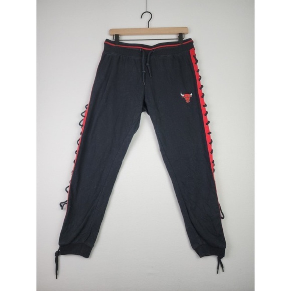 Chicago‎ Bulls Sweatpants Men's Black NBA Basketball Sport Jogger Size XL